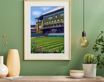 Lámina artística de la cancha de tenis de Wimbledon, decoración del hogar de Londres