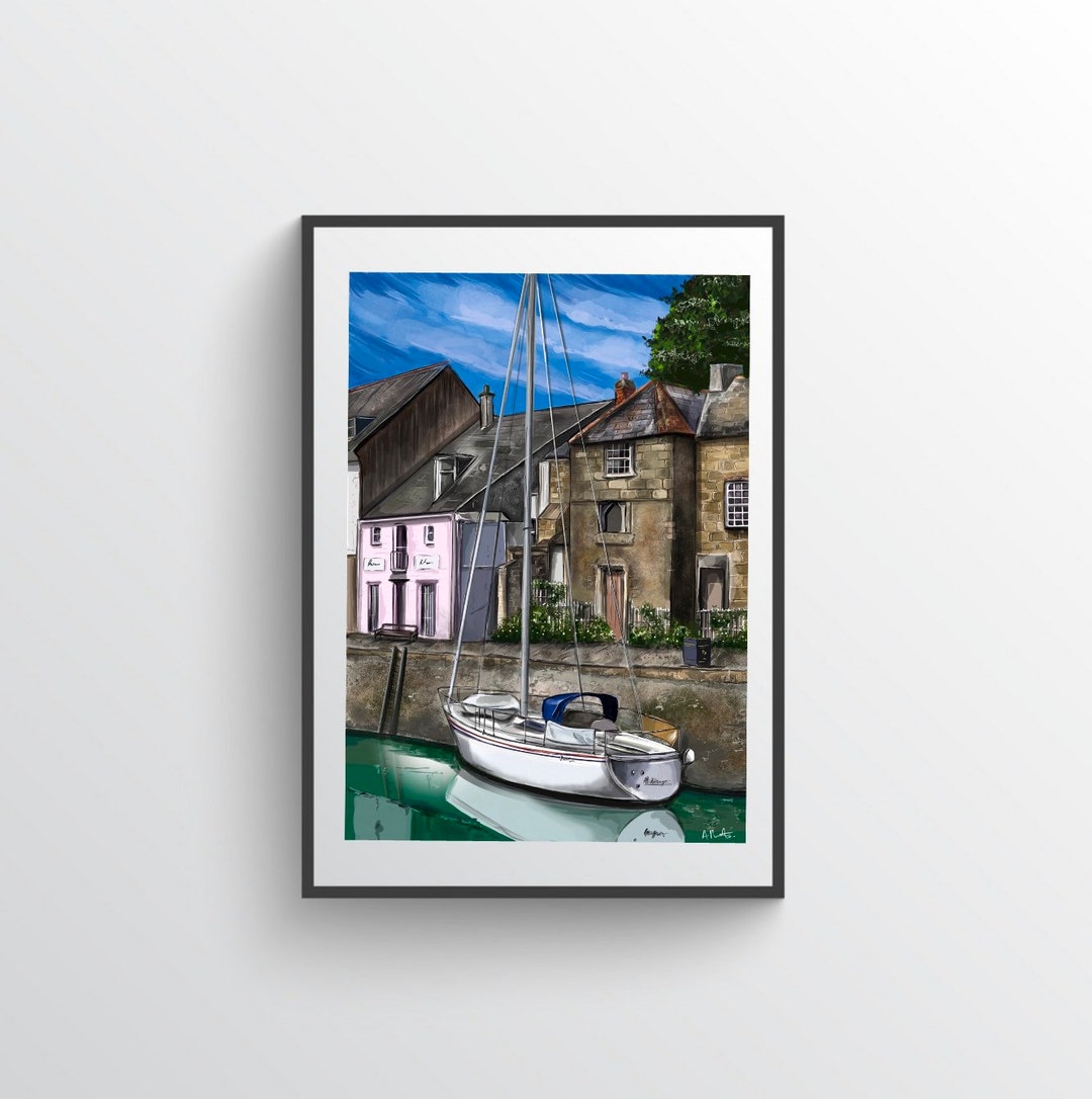 Padstow Art Print Cornwall Print Travel Print Home Decor Etsy