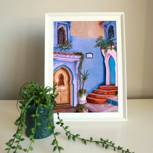 Morocco travel print, art print, wall art, Moroccan art, Morocco Poster, travel art, travel illustration, home art, Home Decor, Wall Decor