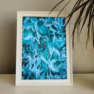 Impresión de arte del océano, impresión de arte de surf, impresión de surf, surf, impresión de arte del mar, impresión de arte de playa, impresión de playa, olas de surf, póster de surf, póster del océano