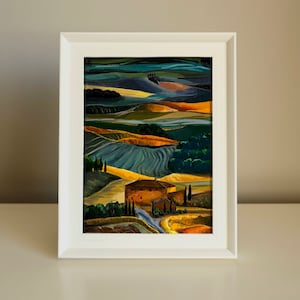 Tuscany Art Print, Italian Art Print, Tuscan Countryside Print, Home Decor, Wall Decor, Tuscany Poster, Italy Poster, Rolling Hills Print