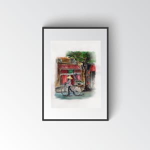 Vietnam Watercolour Print, Vietnam Art, Vietnam Poster, Travel Print, Wall Art, Home Decor, Wall Decor, Vietnamese Art