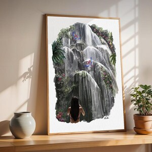 See The Wild, Earth Art, Waterfall Art Print, Nature Art Print, Wildlife Poster, Nature art, Waterfall Poster, Wall Art, Wild Art