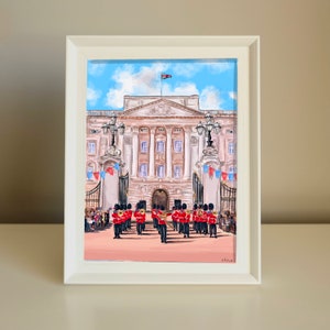 London Kunstdruck, Buckingham Palace Kunstdruck, Kings Krönung Kunstdruck, London Kunst Poster, Könige Krönung Poster, Königsfamilie