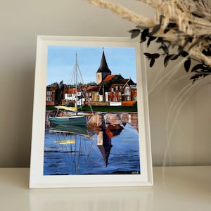 Bosham Art Print, Bosham Harbour Art Print, Bosham Harbour Poster, Bosham, Home Decor, Wall Decor, Wall Art, Seaside Village