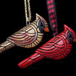 Kardinalpaar Ornamente, sowohl männliche als auch weibliche Farben enthalten, Geschenk für Paare, Weihnachtsvogeldekoration, Geschenkidee für Jubiläumsliebesvögel