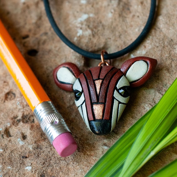 Deer Necklace, Handmade Spirit Animal Amulet, Unique Gift Idea, Cute Fawn, Doe