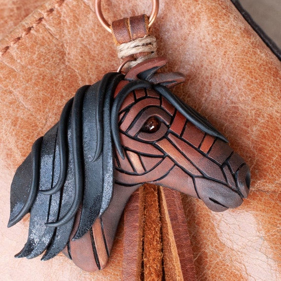 Leather Rodeo Horse Bag Charm DIY Kit