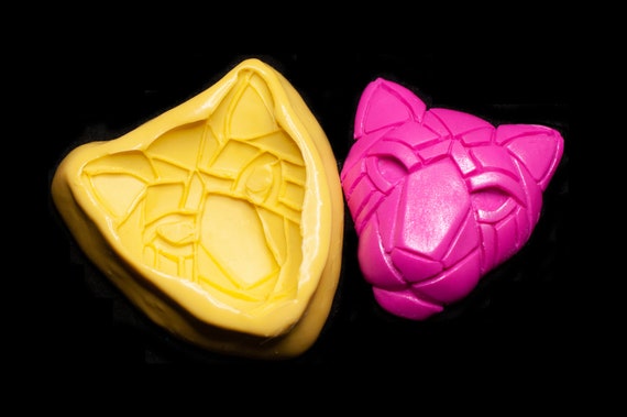 Panther Wildcat Face Mold, Flexible Silicone, make school mascots, For DIY projects, crafts in polymer clay, cute fun animal mold