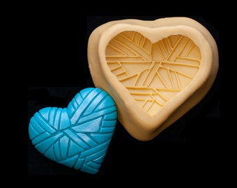 Heart Mold, Flexible Silicone, for DIY projects, fun Valentine crafts in polymer clay & more, Mosaic Style, Make Jewelry Supplies