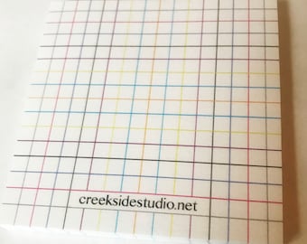 Sticky notes graph paper for sculpting symmetrical objects, color-coded, sculpting supplies, post it note, pad of paper for artist,