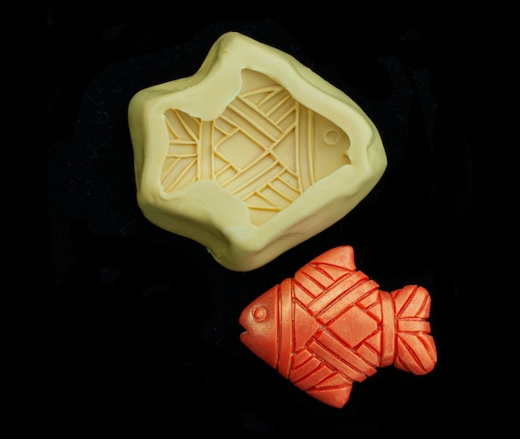 Mold, Fish, Flexible Silicone, for Polymer clay, resin etc. For Making Jewelry, Charms, Magnets, Decorations, Ornaments and More