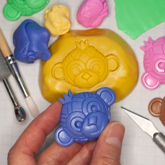 Monkey Mold for DIY Crafts, Flexible Silicone Mold for Polymer Clay, Resin & more, Make Your Own Mosaic Pendant, Ornament or Fun Art Project