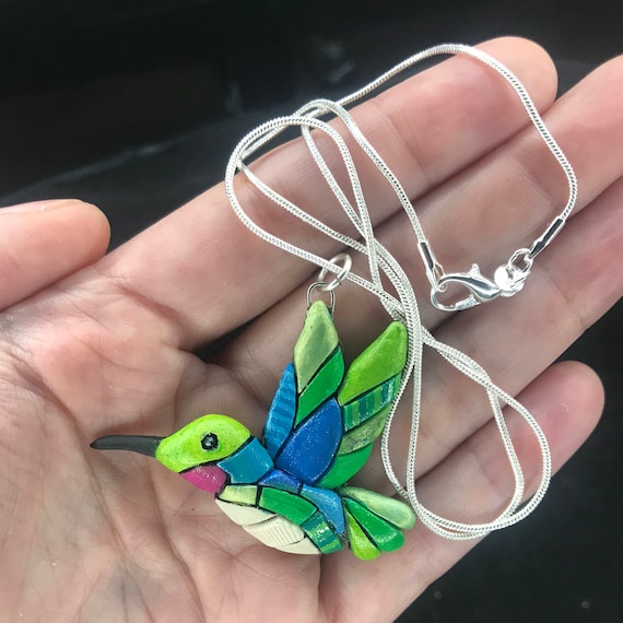 Etsy hummingbird deals necklace