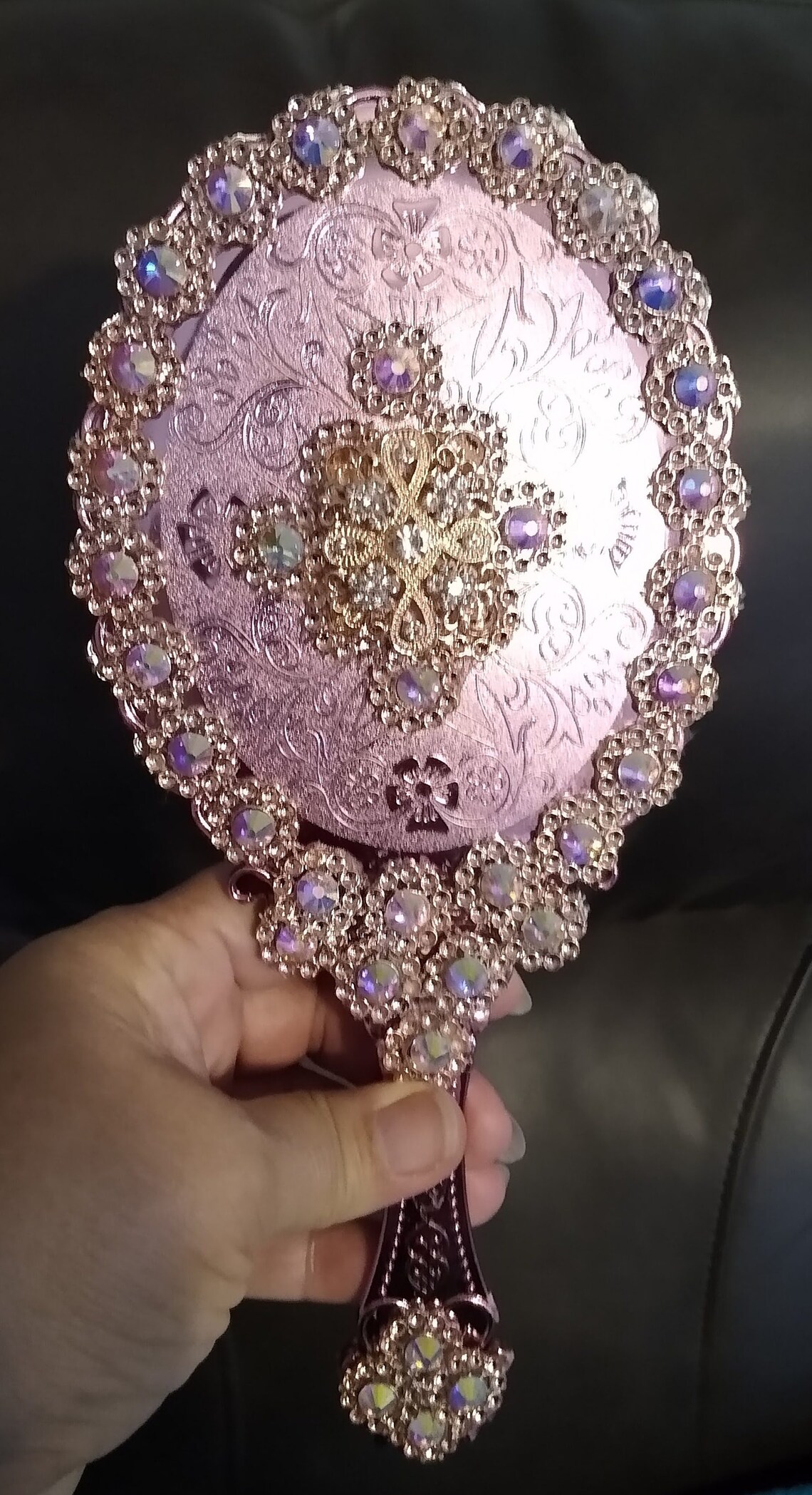 Rose Gold Handheld Mirror Etsy