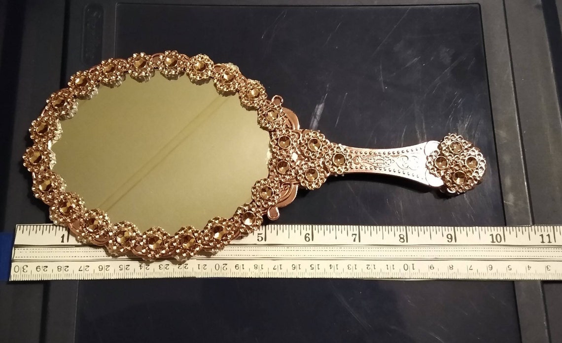 Rose Gold Handheld Mirror Etsy
