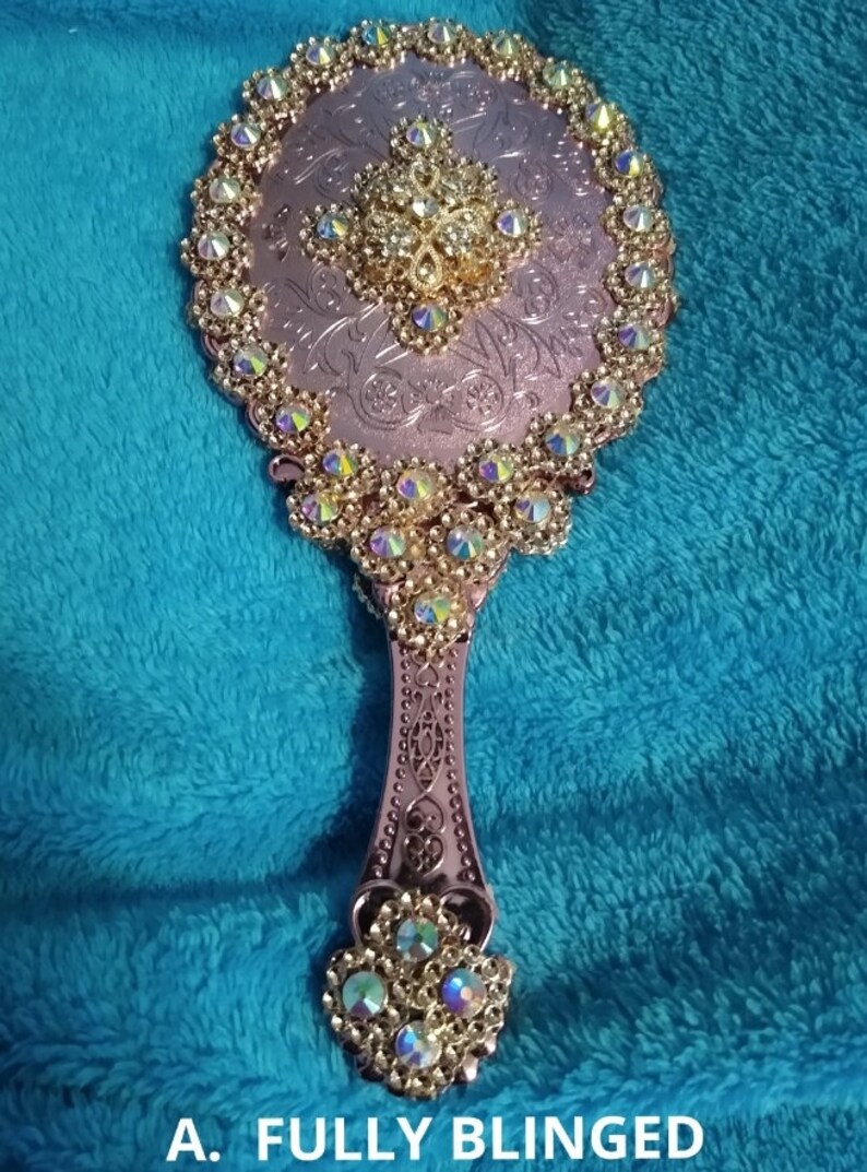 Rose Gold Handheld Mirror Etsy