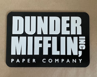 The Office - Dunder Mifflin Paper Company Logo - Light Blue | Metal Print