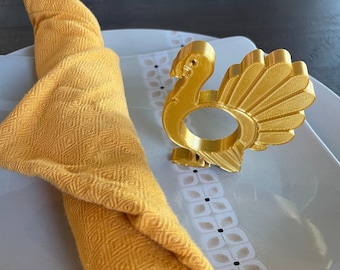 3Dプリントの七面鳥ナプキンリング｜感謝祭のテーブルデコレーション