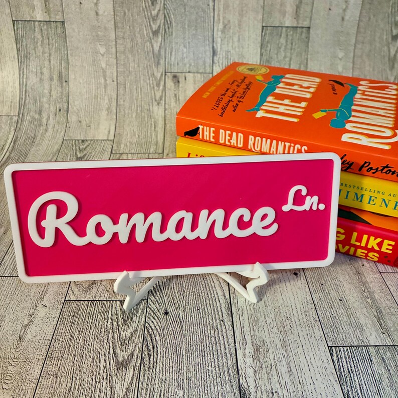 Romance Library Sign Bookish Road Signs – Smut St, TBR Rd, Romance Ln – 3D Printed Library ...