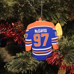 Décoration Connor McDavid et plus encore ! – Chandail des Oilers d'Edmonton, cadeau de hockey imprimé en 3D