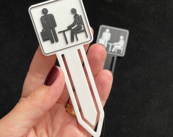 The Office inspired bookmarks 3D printed | Black and white Bookmarks | Bookmarks