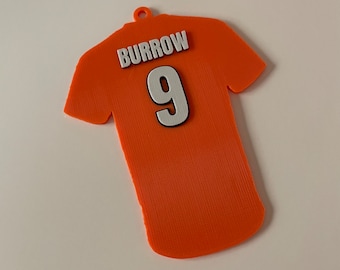 Joe Burrow Inspired Jersey Ornament | 3D Printed Ornaments | Bengals Fan Gift | NFL Lover Fan Gift