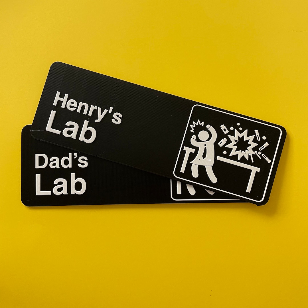 PERSONALIZED the Lab Sign | Laboratory 3D Printed Sign | Lab Door Sign ...