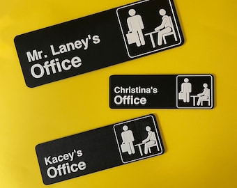 Personalized Door sign from tv Show “The Office” | Your name’s Office 3D Printed