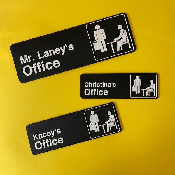 Personalized Door sign from tv Show “The Office” | Your name’s Office 3D Printed