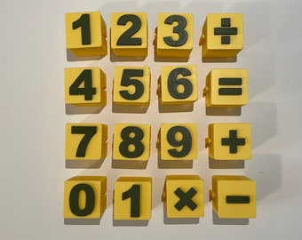 Colorful 3D Printed Number Blocks | Interactive Educational Toy for Early Math Skills