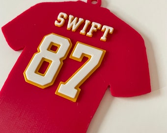 Swift - Kelce's Jersey Inspired Ornament | 3D Printed Ornaments | Chiefs Fan Gift | NFL Holiday Decor | Swifty Fan Gift