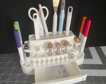 Tool Holder for Cricut Tool and Blades Designed by Jennifer Maker | 3D Printed | Cutting Machine Tool Holder |