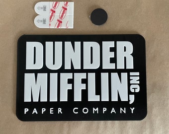 Black dunder Mifflin Logo From Tv Show the Office 3D -  Israel