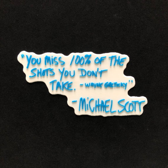  Michael Scott The Office Motivational Quote Frame Wall Art  Decor 8x10 The Office Gift - You Miss 100% Of The Shots You Dont Take - The  Office Merchandise - The office