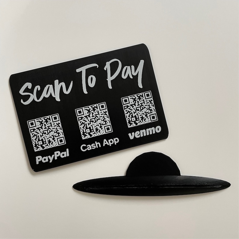 Custom Scan to Pay Sign: 3D Printed QR Code Display - Etsy