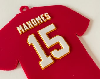 Patrick Mahomes Inspired Jersey Ornament | 3D Printed Ornaments | Chiefs Fan Gift | NFL Lover Fan Gift