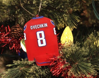 Capitals Ovechkin #8 Ornament - 3D Printed Hockey Fan Gift
