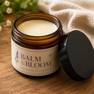 Tallow Moisturizer | 100% Grass-Fed Beef Tallow | Small Batch | Handmade in Nebraska | 4 oz