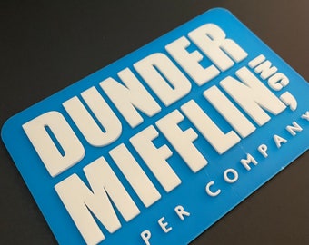 Black dunder Mifflin Logo From Tv Show the Office 3D -  Israel