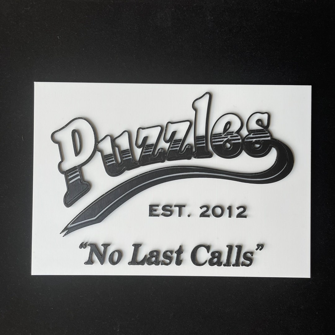 Puzzles the Bar 3D Printed Sign How I Met Your Mother Fan Gift