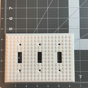 Brick Build Light Switch Plate Cover 3D Printed Kids Room Decor Building Blocks Fan Gift Light Switch Plates 画像 5