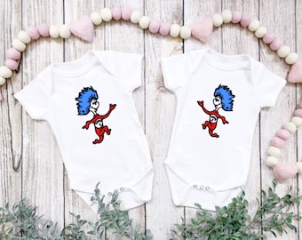 Dr. Seuss Onesie, Twins, Thing 1, Thing 2, Seuss