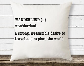 Pillow Cover - Wanderlust Definition