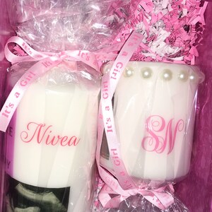 Baby shower keepsakes Personalized candles