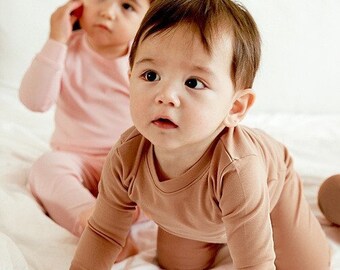 Daily Pajama Sets for Baby, Toddler and Big Kids (Orange, Milk Orange & Ivory)