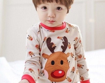 RDTIAN 0-6 Years Kids Baby Boys Girls Christmas Blouse Pants Family Pajamas Set RDTIAN 0-6 Years Kids Baby Boys Girls Christmas Blouse Pants Family Pajamas Set