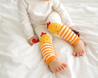 orange baby tights