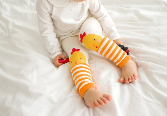 orange infant tights