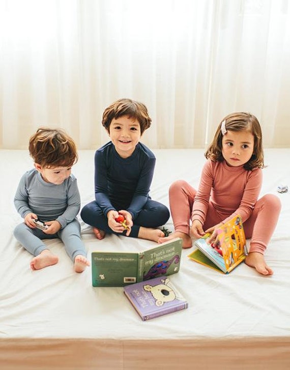 Modal Solid Color Kids Pajamas, Baby Modal Pajama Set, Toddler